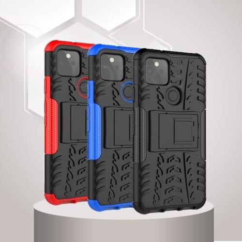 For Google Pixel 5 Case Google Pixel 4A 5gHard Armor Rubber Silicone Phone Kickstand Hard Case Bumper Cover For Google Pixel 5