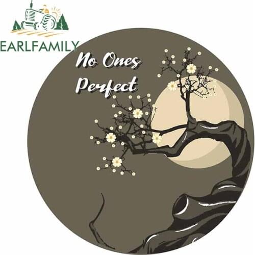 EARLFAMILY 13cm x 12.9cm For No Ones Perfect Creative Car Sticker Fashion Decal Waterproof Sunscreen Laptop Custom Printing