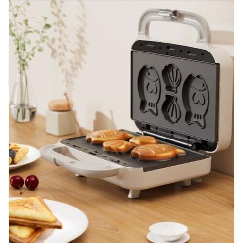 220V Non-stick Electric Waffle Machine Including 5 Plates Multifunctional Sandwich Bread Breakfast Waffle Makers EU/AU/UK/US