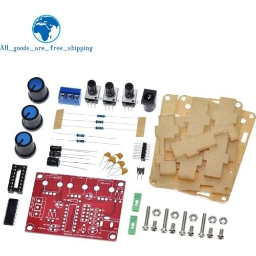 Function Signal Generator DIY Kit Sine/Triangle/Square Output 1Hz-1MHz Signal Generator Adjustable Frequency Amplitude XR2206