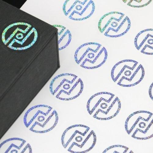 Holographic Stickers Personalise Lashes Box Stickers Adhesive Laser Labels Custom Clear Foil Laser Logo Label