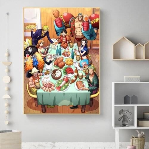 HD Prints One Piece Canvas Paintings Japan Anime Role Pictures Home Decoration Wall Art Modular Posters Living Room No Framed