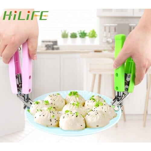 HILIFE Dish Clamp Kitchen Tools Silicone Handle Bowl Holder Retriever Tongs Pot Pan Gripper Clip Hot Dish Plate Bowl Clip