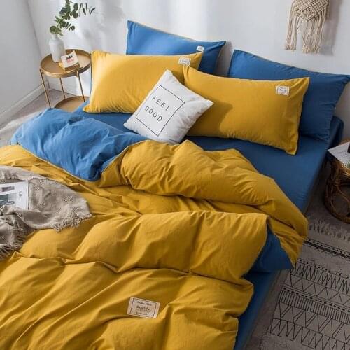 Cotton washable cotton 4-piece set pure cotton bedding Nordic style bed sheet quilt cover