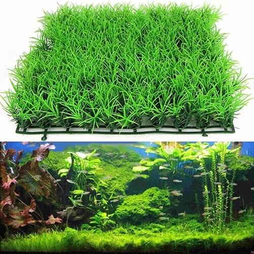 Artificial Water Aquatic Green Grass Plant Lawn Aquarium Fish Tank Landscape