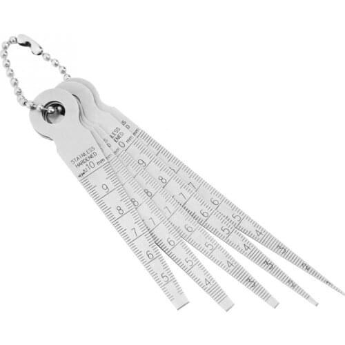 1Set Stainless Steel Depth Hole Size Inspection Rulers Feeler Welding Taper Feeler Gauge Gage Measuring Tool Hot Sale