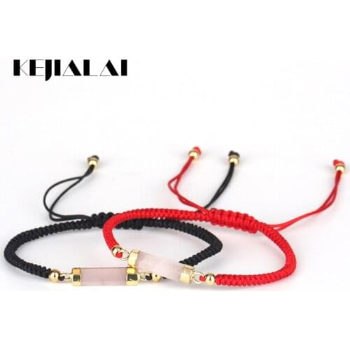 KEJIALAI 2pcs Friendship Bracelet Crystal Adjustable Lace-Up Geometric Bracelets Fashion Jewelry Womens Accessories Bracelet 227