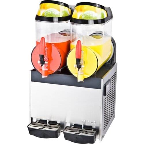 LXRJ-10L*2 Double Tank fruit juice container Stainless Steel Drink Iced granita crushed ice machine slush machine 1pc