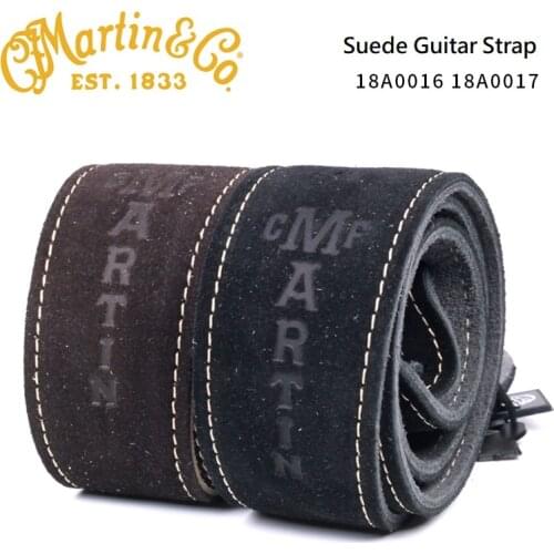 MartinGuitar 18A0016 18A0017 - 2.5" Suede Guitar Strap, Black or Brown