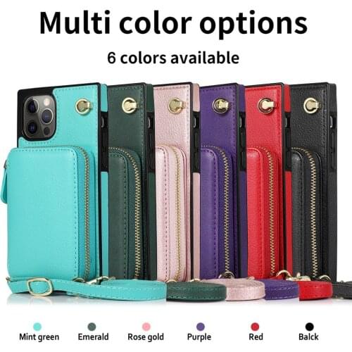 Multifunction Wallet Phone Case For iPhone 11 12 Mini 12 Pro Max Case Long Strap Cover Coque For iPhone 6 7 8 Plus X Xr Xs Max