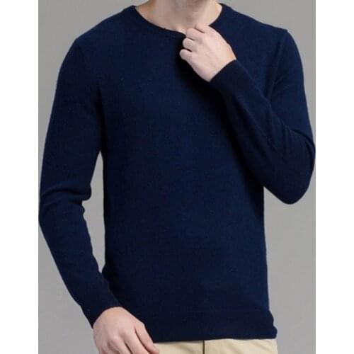 Mans Cashmere Sweaters JECH 2018 Spring Winter Autumn O-Neck Long Sleeve Slim Pullovers High Quality Knitwear Plus Size S-XXXL
