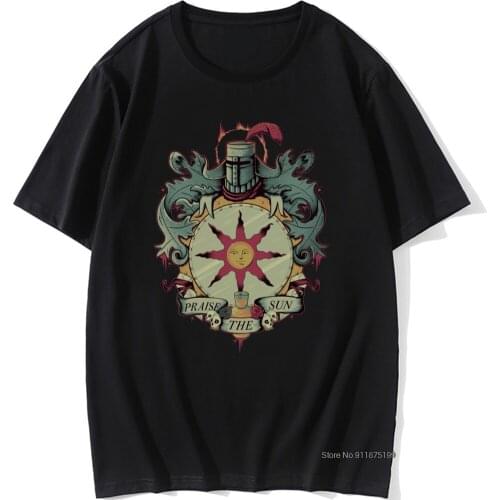 New Arrival Men Tops & Tees Dark Souls Normal T Shirts 100% Cotton Fabric Short Sleeve Camisa T Shirt O'Neck Vintage Game