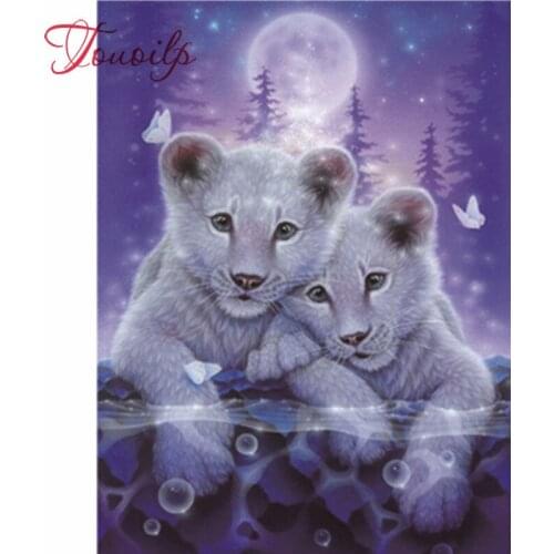 Kit 5D bricolage résine tigre | Décor peinture diamant , mosaïque strass broderie point de croix, décoration artisanale