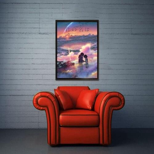 Wall Painting Canvas Japan Anime Your Name Scroll Poster Cosplay Home Bedroom Decoration Decoration