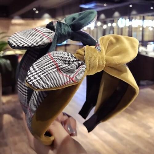 2021 New Fashion High-end boutique fabric cross-knotted wide-brim Headband hair band Hair Accessories 8# Colors / Drop Shipping