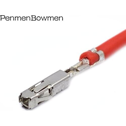 Auto 1.5MM Wire Crimp Pin Small Two-lobed Aquare Electrical Connector Terminals Brass Series Splice Pins DJ221F-1.5A With 16AWG