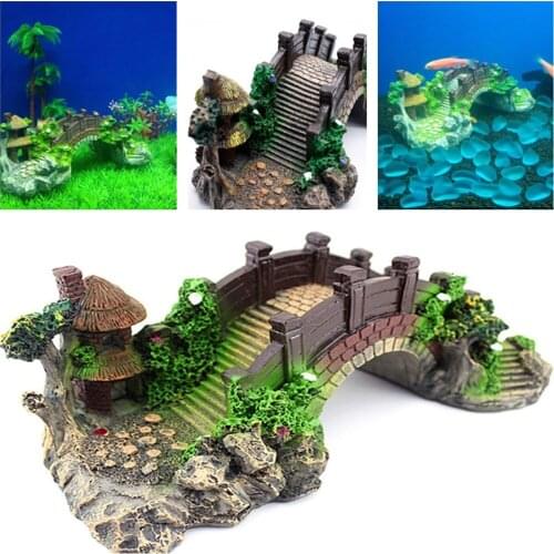 Resin Arch Bridge Fish Tank Landscaping Decoration Aquarium Equipment Accessories Turtle Climbing Platform Retro Arch Bridge