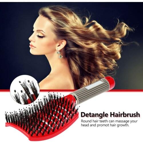 1pc Pro Massage Hair Comb Scalp Comb Anti-static Bristle Curly Detangle Hairbrush Style Tool Wet Massage Hair Care