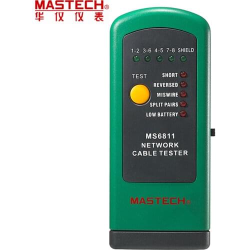 Mastech MS6811 Handheld Network Cable Tester Line Tracker UTP and STP wirer Tester Meter