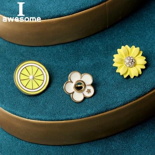 DIY Free to Match ShoeLace Daisy Flowers Rose Metal Shoe Decorations for Shoes Lace Accessories for Casual Shoes Flats Sneakers