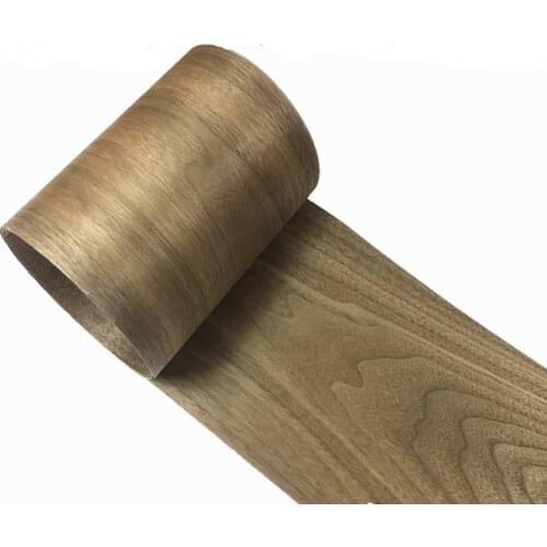 2Pieces/Lot L:2.5Meters Width:150mm Thickness:0.2mm Natural Black Walnut Veneer Solid Wood Speaker Skinning Veneer
