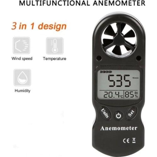 3-in-1 TL-300 Mini Handheld Multi-function LCD Digital Thermometer Hygrometer Anemometer Wind Speed Barometric Pressure