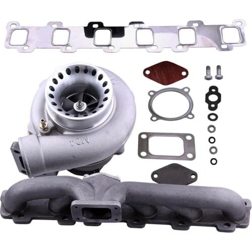 Turbo Manifold +Turbocharger For Nissan Safari Patrol TD42 GQ Y60 GR Petrol 4.2L Anti Surge GT35 GT3582 Turbo Turbocharger