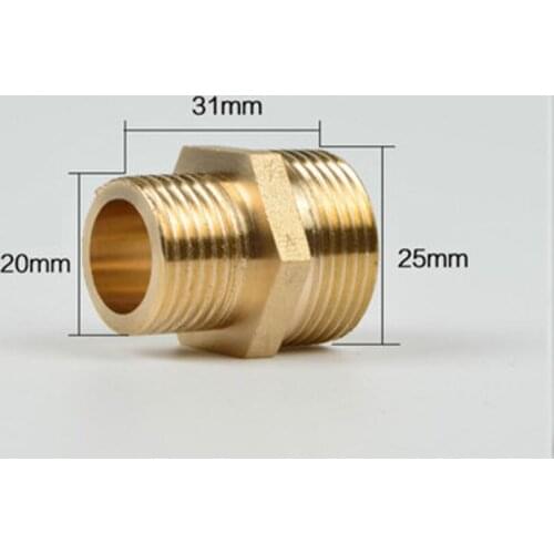 Thicken 1/2" BSP male Turn 3/4" BSP Male Reducer Brass Pipe Fitting Connector Coupling Adapter