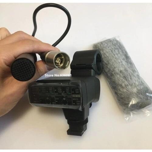 XLR-K2M XLR Adapter + EMC-XM1 Mic Microphone For Sony A7M3 NEX-VG900 A7RM4 FDR-AX700 A9 A7RM3 A6600 A7RM2 FDR-AX60 A6500 A9M2 A7