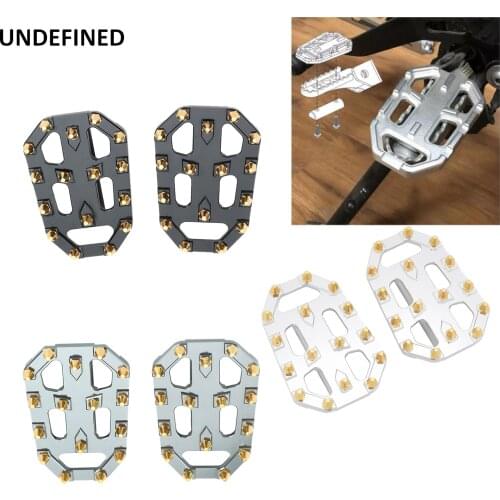 Gold Wide Foot Pegs Motorcycle Pedals Rest Footpegs Aluminum for BMW G310GS F750GS F850GS R1200GS R Nine T Scrambler Urban GS