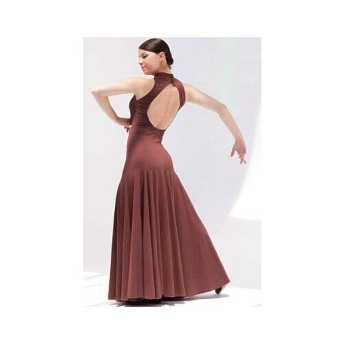 2017 Standard Ballroom Dress Led Costume Modern Dance One-piece Dress Expansion Practice Skirt Ballroom Waltzing Tango Fox Trot