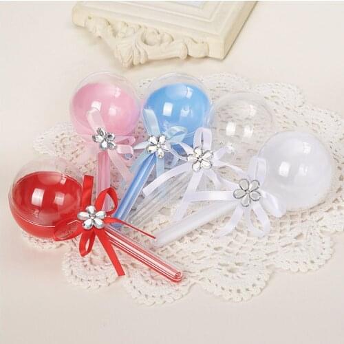 5pcs Lollipop Transparent Plastic Candy Box Wedding Decoration Baby Shower Christmas Birthday Party Favors Gifts