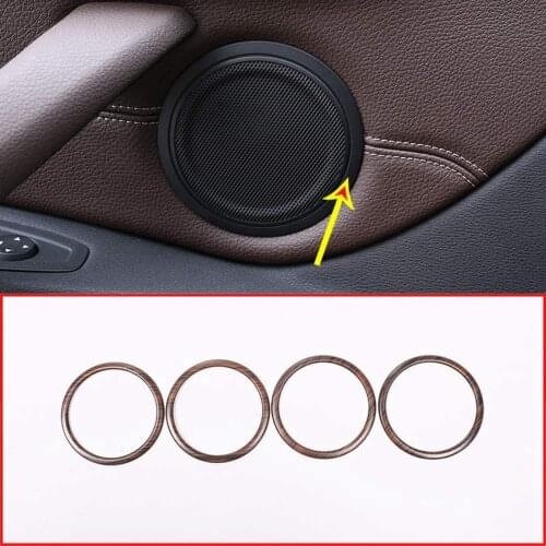 ABS Plastic Door Speaker Ring Trim Cover For BMW X1 F48 2016-2019 X2 F47 2018 2 Series F45 F46 2014-2019 Pine Wood
