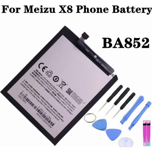 3210mAh BA852 Battery For Meizu X8 Mobile Phone Battery High Quality Smartphone Rechargeable Batteries + Tools