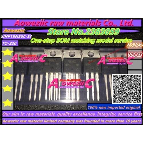 Aoweziic 2017+ 100% new imported original SIHP18N50C-E3 SIHP18N50C P18N50C TO-220 FET 500V 18A