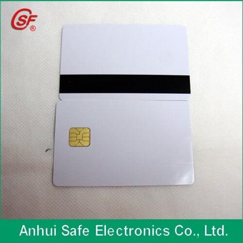 White blank inkjet PVC card with Hico magnetic line and 4428 chip 200pcs (for Epson or canon printable directly))