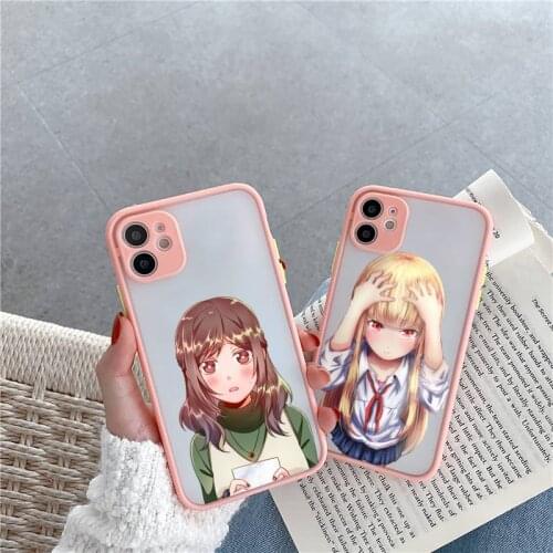 Joshikousei no Mudazukai anime Phone Case For iPhone 12 11 Mini Pro XR XS Max 7 8 Plus X Matte transparent Pink Back Cover