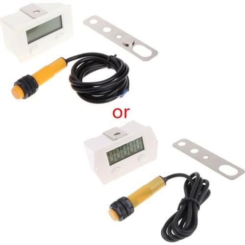 1 Set LCD 5-digit Digital Electronic Counter Punch Magnetic Induction Proximity Switch Reciprocating Rotary Counter New Dropship