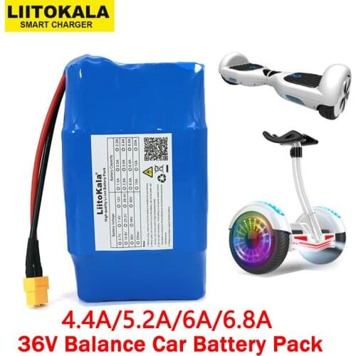 Liitokala 36V 4.4Ah 5.2Ah 6Ah 6.8Ah 2 wheel electric scooter self balancing 18650 lithium battery pack for Self-balancing Fits