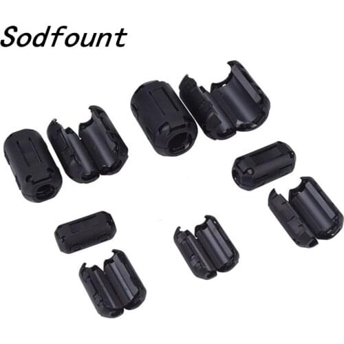 Ferrite Core Cord Ring Choke Bead RFI EMI Noise Suppressor Filter for PowerUSB Antenna HDMI-compatible AudioCable 3.5/5/7/9/13mm