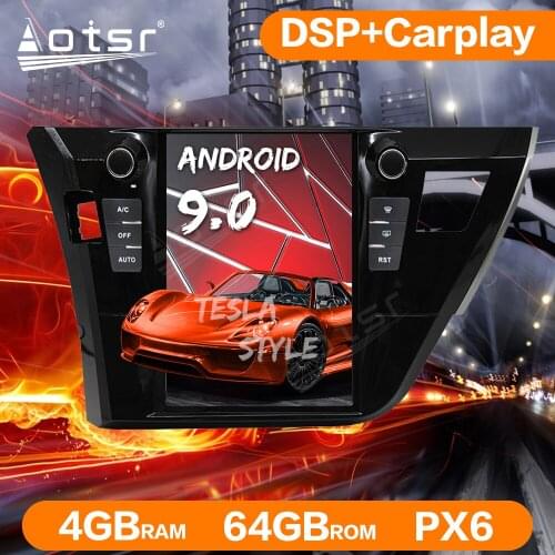 For Toyota Corolla 2014 2015 2016 Tesla Style Android 9.0 Car GPS Navigation Headunit Auto Multimedia Player Radio Tape Recorder