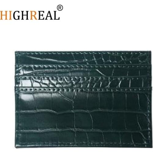Classic Crocodile Pattern Card Holder Men Women Genuine Leather Leather Credit Card Case ID Card Holder Wallet Purse Pouch