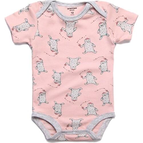 Summer Newborn Baby Girl Romper Cartoon Soft Cotton Infant Baby Boy Romper Clothing Jumpsuit Toddler outfits Kids Costume Cute