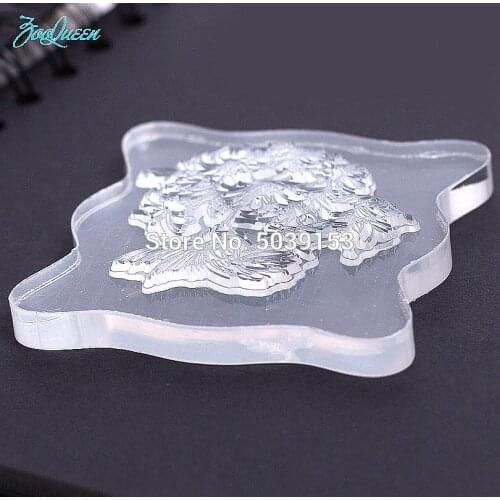 Lace Square Stamping-Tools Blocks Transparent-Block Clear Acrylic Scrapbooking/Sewing Fabric/card-Making Handle