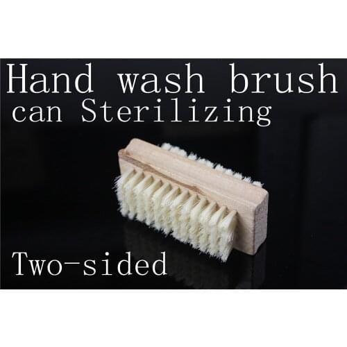 Medical surgery wood wash brush nail cleaning massage brush double-sided brush non-disposable high temperature hand wash brush