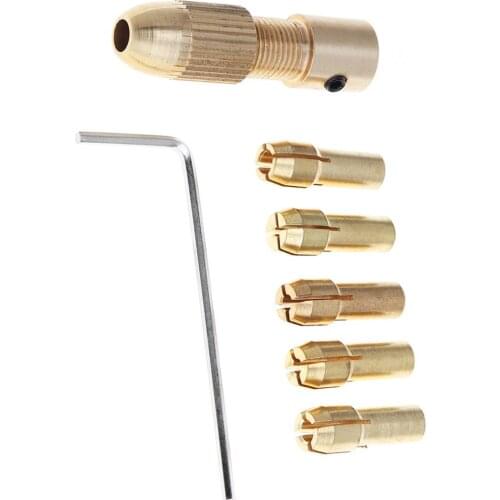 Mini Drill Brass Collet Chuck 7pcs/lot 2.35/3.17mm Drill Chucks support 0.5 - 3.0MM Drill Bit for ABS Board / Light Board Punch