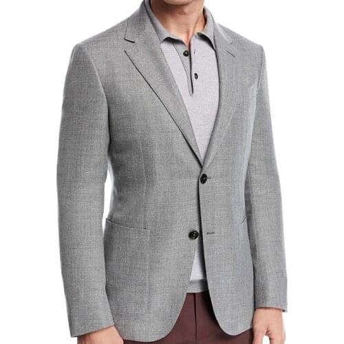 Fashion Blazer For Men Men Jacket Men Tailor Made Suit Jacket Grey Textured Wedding Blazer Subtle Pattern Custom Made Gray Coat