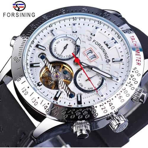 Forsining Numberal Sport Bezel Calendar Display Tourbillion Design Men Military Automatic Wristwatch Mechanical Top Brand Luxury