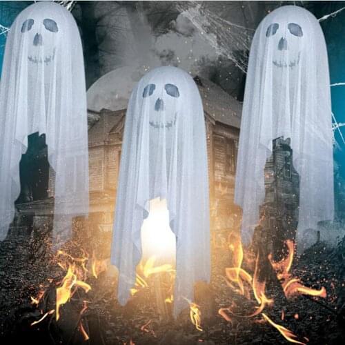 Inflatable Balloon Ghost Veils Hanging Pendant Halloween Ornament Party Supply Costume Prop Holiday Decoration