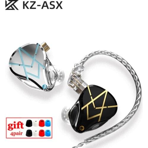 KZ ASX In-ear Earphone 10BA 20Balanced Armature Unit Headset HIFI Metal Monitor Sports Earbud Earphones KZ ZAX AS16 ASF AS06 ZSX